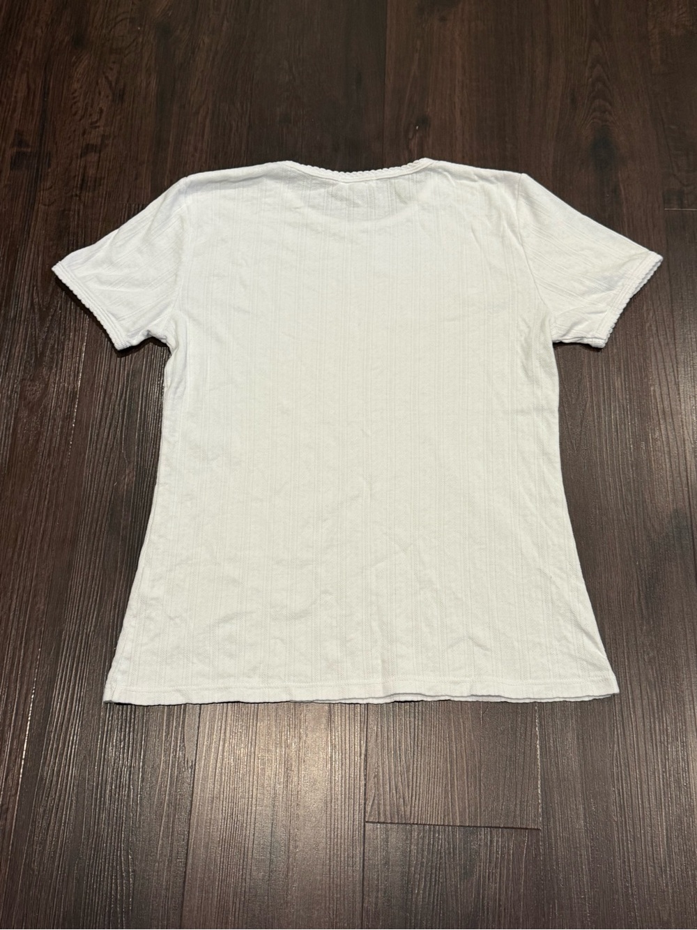 Goldie Classic White Ribbed Short-Sleeve Top - Women's - Picture 6 of 11